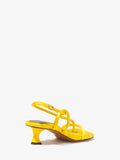 Back 3/4 image of Square Strappy Sandals - 50mm in yellow