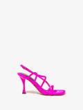 Side image of Square Strappy Sandals in FUSCHIA