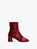 Proenza Schouler side image of Monogram Heeled Loafers in Eel in ROSEWOOD