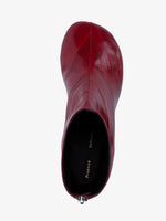 Proenza Schouler aerial image of Monogram Heeled Loafers in Eel in ROSEWOOD