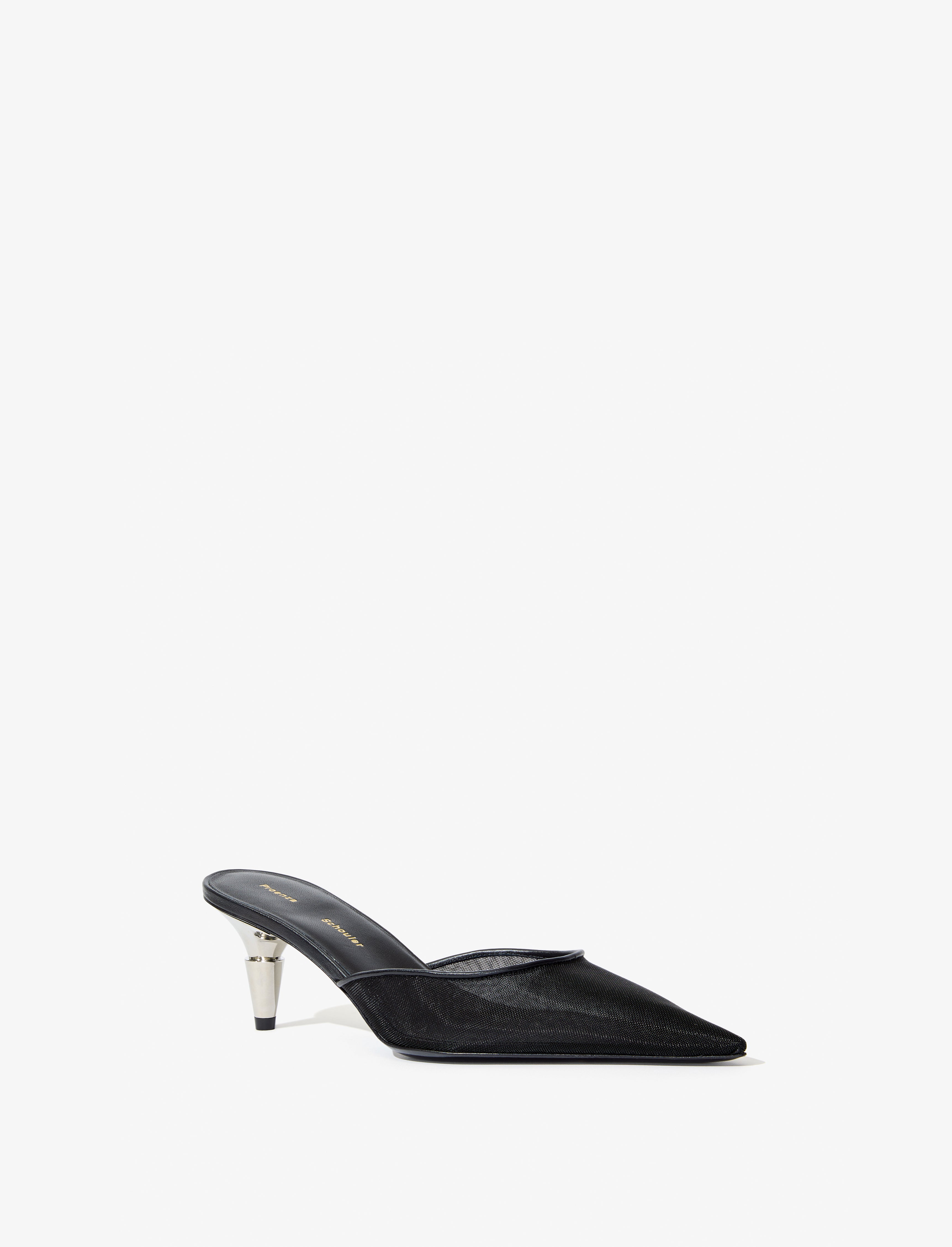 Spike Mules in Tulle Mesh Proenza Schouler