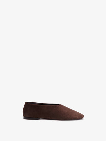 Proenza Schouler side image of Glove Slippers in ESPRESSO