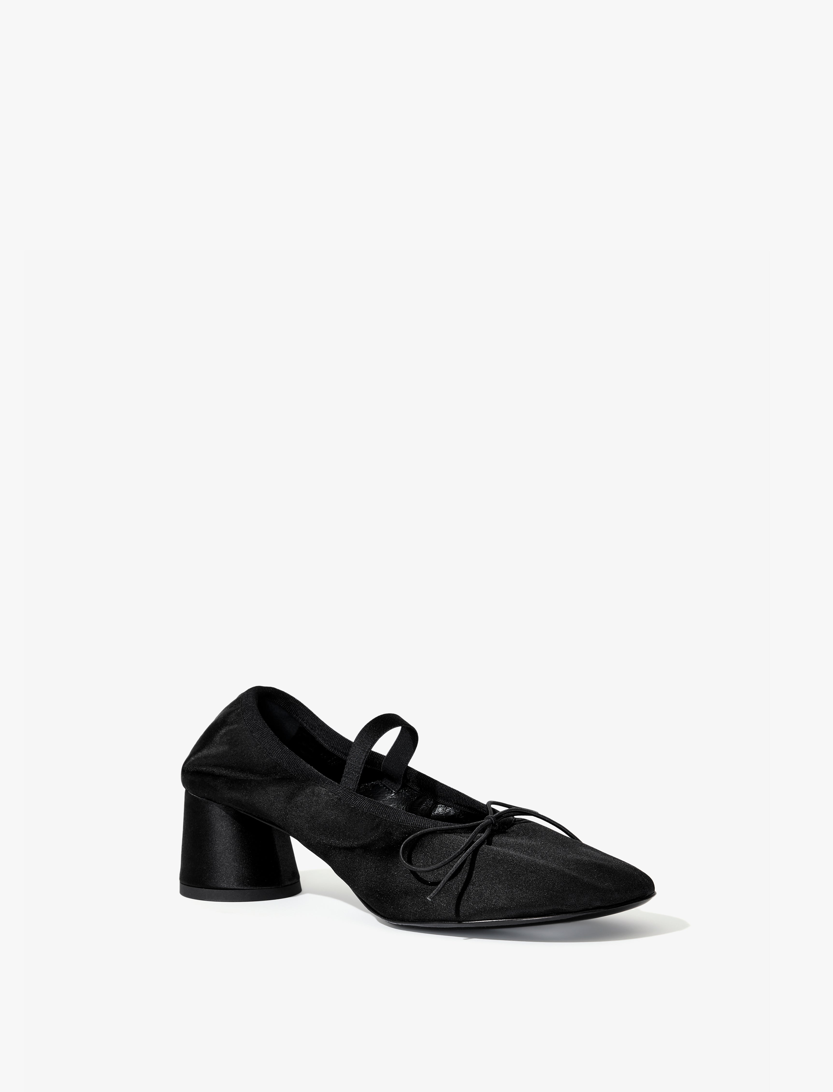 Glove Mary Jane Ballet Pumps in Satin Proenza Schouler