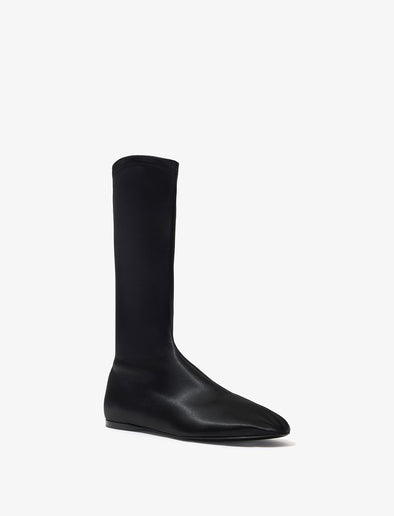 Proenza Schouler 3/4 front image of Tee Stretch Ankle Boots in BLACK