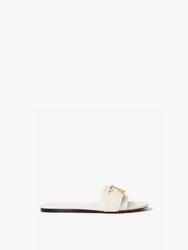 Side image of Monogram Slide Sandals in CREAM