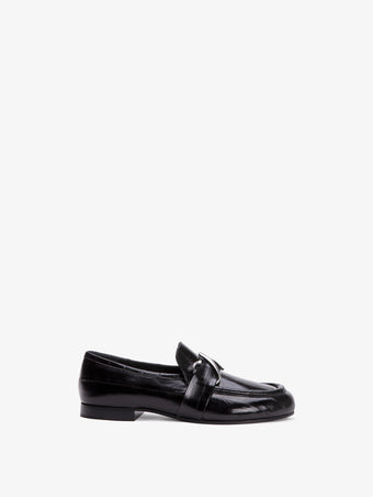 Proenza Schouler side image of Monogram Loafers in Eel in BLACK