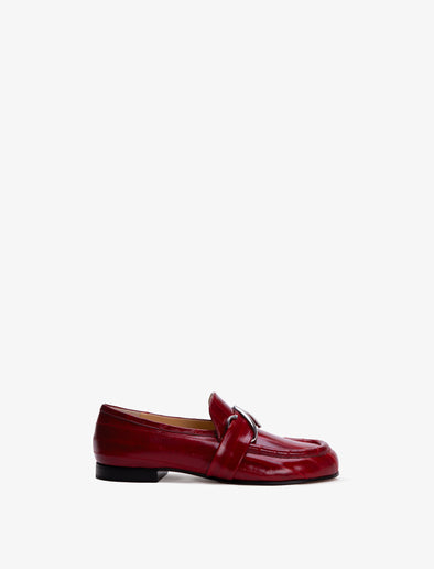 Side image of Monogram Loafers in Eel in rosewood