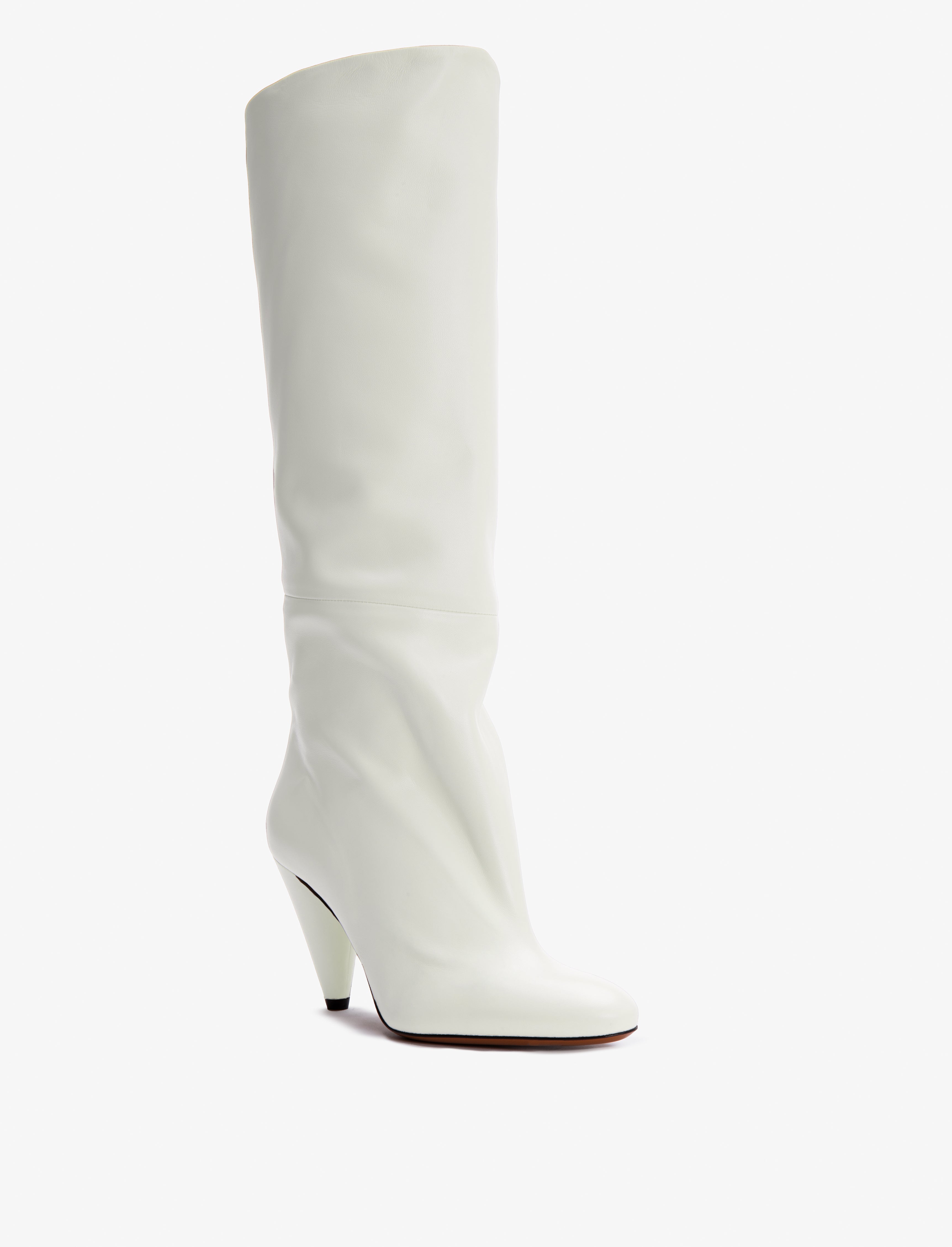 Proenza Schouler Cone Knee High Boots Cream Proenza Schouler Official Site