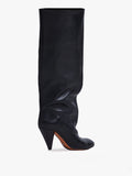 Back image of Cone Knee High Boots in BLACK