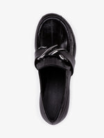 Aerial image of Monogram Heeled Loafers in BLACK