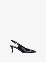 Proenza Schouler side image of Trap Slingback Pumps in BLACK