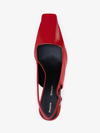 Aerial image of Trap Slingback Pumps in RED