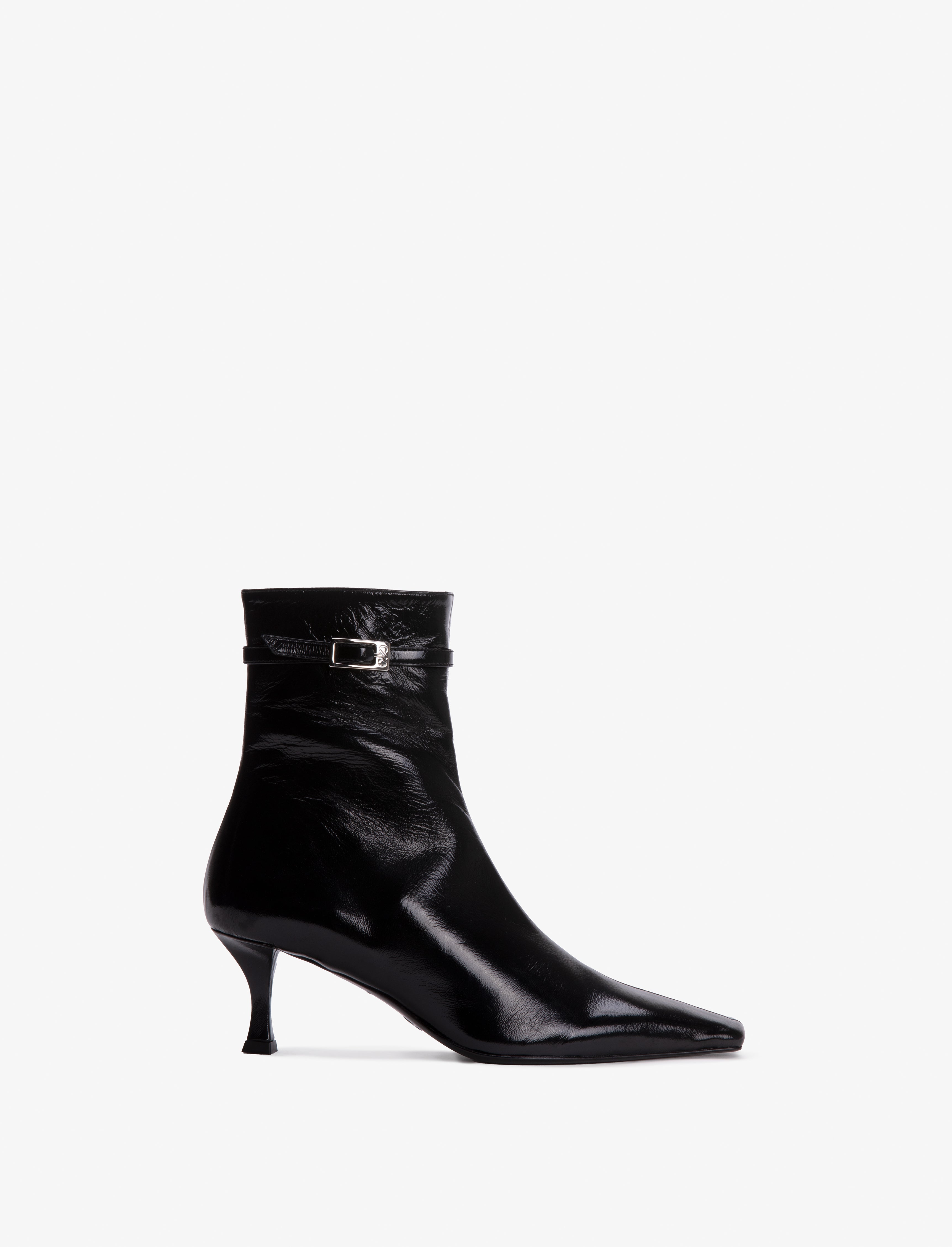 Proenza Schouler Trap Ankle Boots in Slick Nappa Black Proenza Schouler Official Site