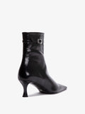 Proenza Schouler 3/4 back image of Trap Ankle Boots in BLACK