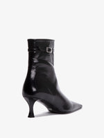 Proenza Schouler 3/4 back image of Trap Ankle Boots in BLACK