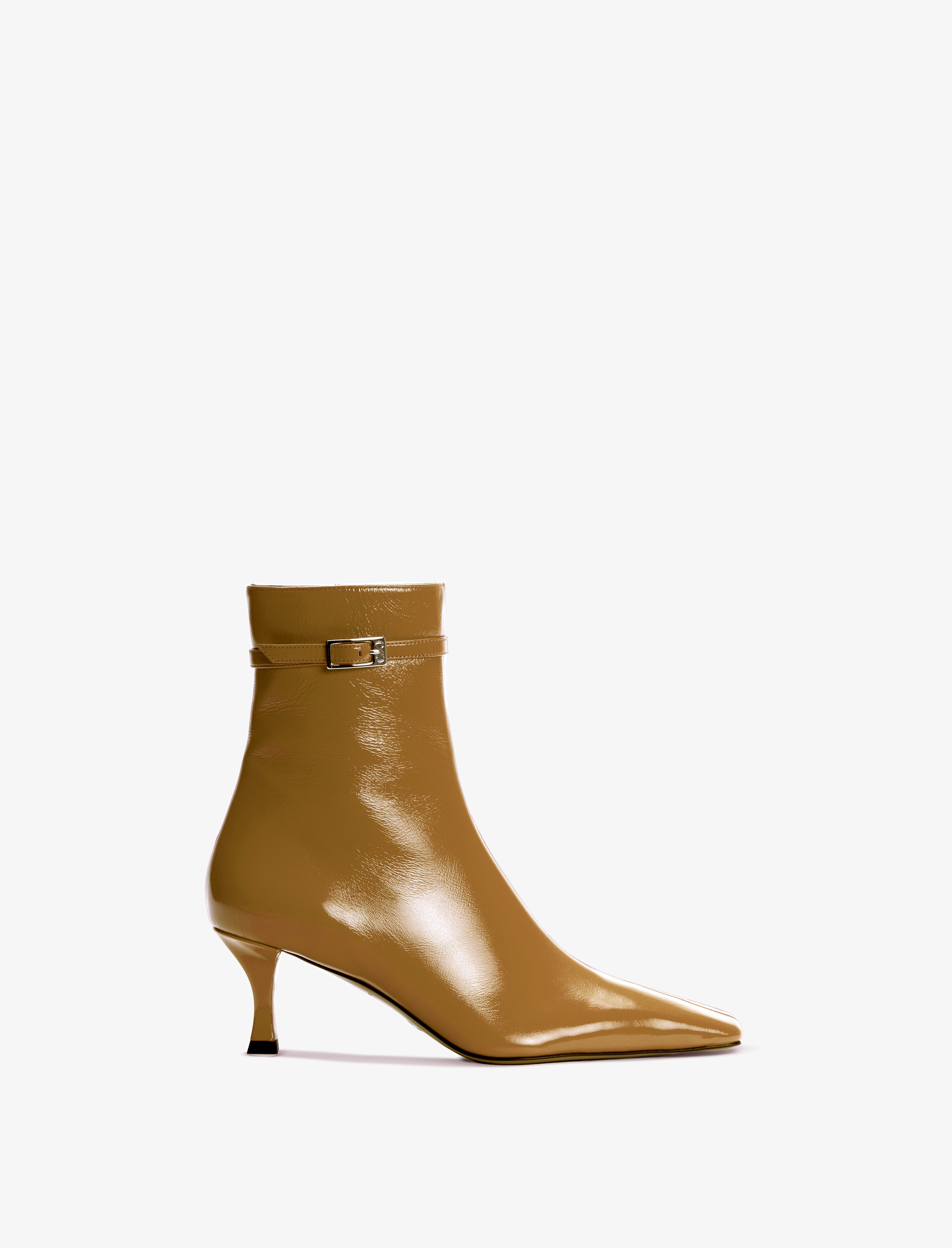 Proenza Schouler Trap Ankle Boots in Slick Nappa Light Pastel Brown Proenza Schouler Official Site