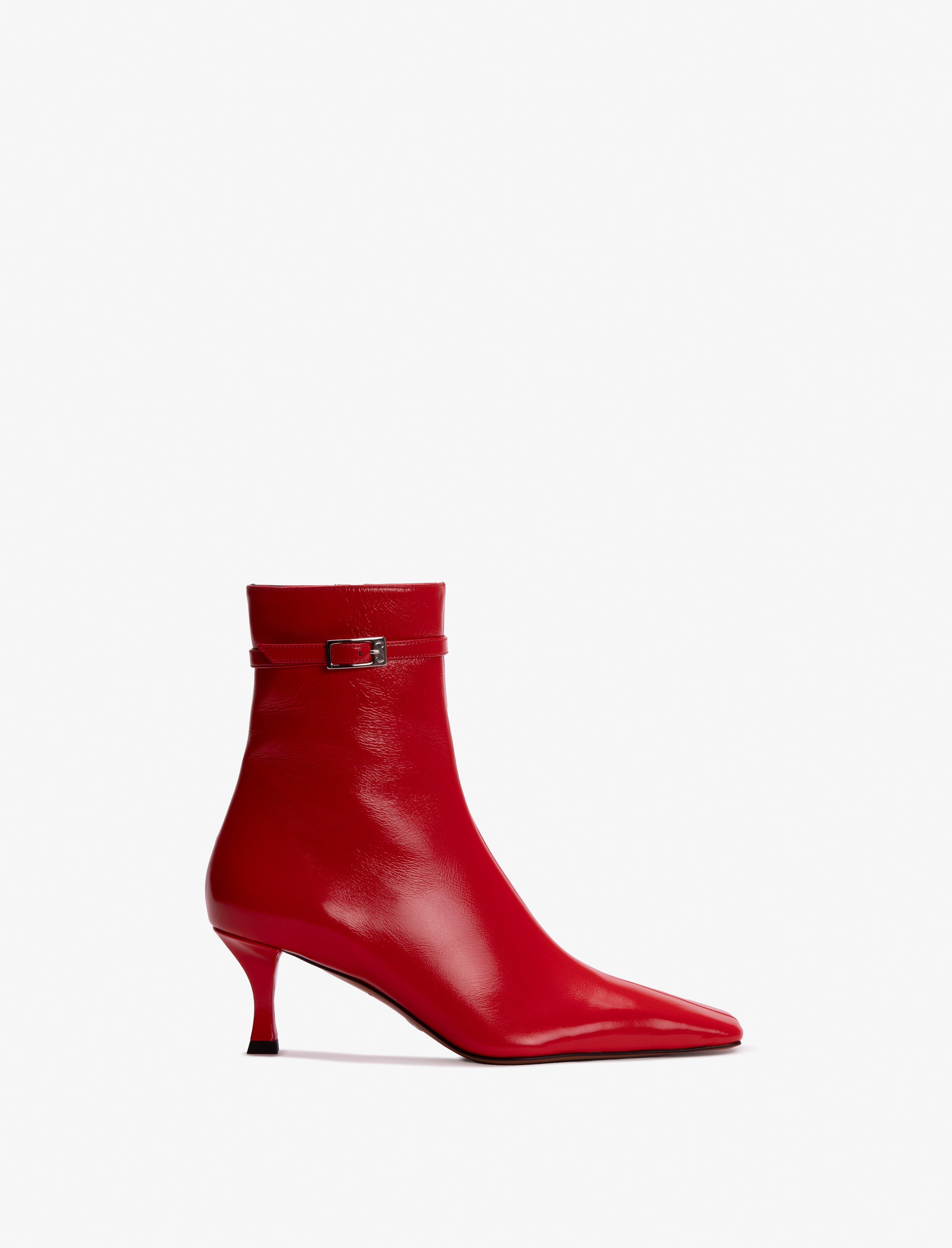 Red kitten heel boots online