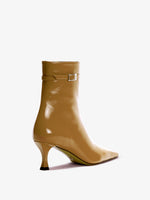 Back image of the Trap Ankle Boots in CAMEL