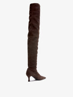 Back image of Trap Over The Knee Boots - 60mm in Espresso