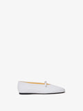 Proenza Schouler side image of Tee Mary Jane Flats in WHITE