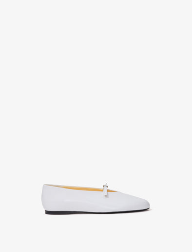 Proenza Schouler side image of Tee Mary Jane Flats in WHITE