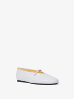 Proenza Schouler 3/4 front image of Tee Mary Jane Flats in WHITE