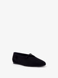 Proenza Schouler 3/4 front image of Tee Mary Jane Flats in Suede in BLACK