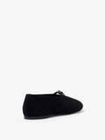 Proenza Schouler 3/4 back image of Tee Mary Jane Flats in Suede in BLACK