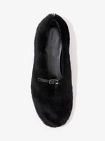 Proenza Schouler aerial image of Tee Mary Jane Flats in Shearling in BLACK