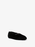 Proenza Schouler 3/4 front image of Tee Mary Jane Flats in Shearling in BLACK