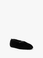 Proenza Schouler 3/4 front image of Tee Mary Jane Flats in Shearling in BLACK