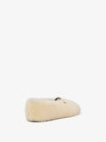 Proenza Schouler 3/4 back image of Tee Mary Jane Flats in Shearling in BLONDE