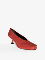 Proenza Schouler 3/4 front image of Tee Pumps in RED