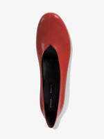 Proenza Schouler aerial image of Tee Pumps in RED