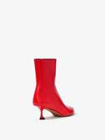 Proenza Schouler back 3/4 image of Tee Ankle Boots in RED