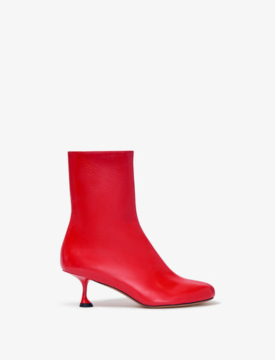 Proenza Schouler side image of Tee Ankle Boots in RED