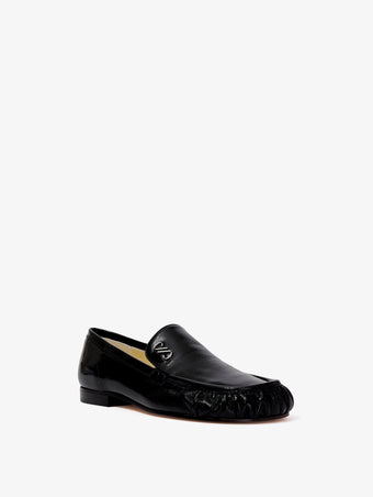 Proenza Schouler front 3/4 image of Park Loafers in black