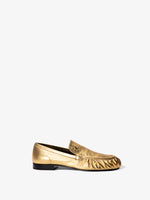 Proenza Schouler Side image of Park Loafers in Metallic Leather in gold