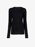 Flat image of Long Sleeve T-Shirt in Tissue Jersey in black