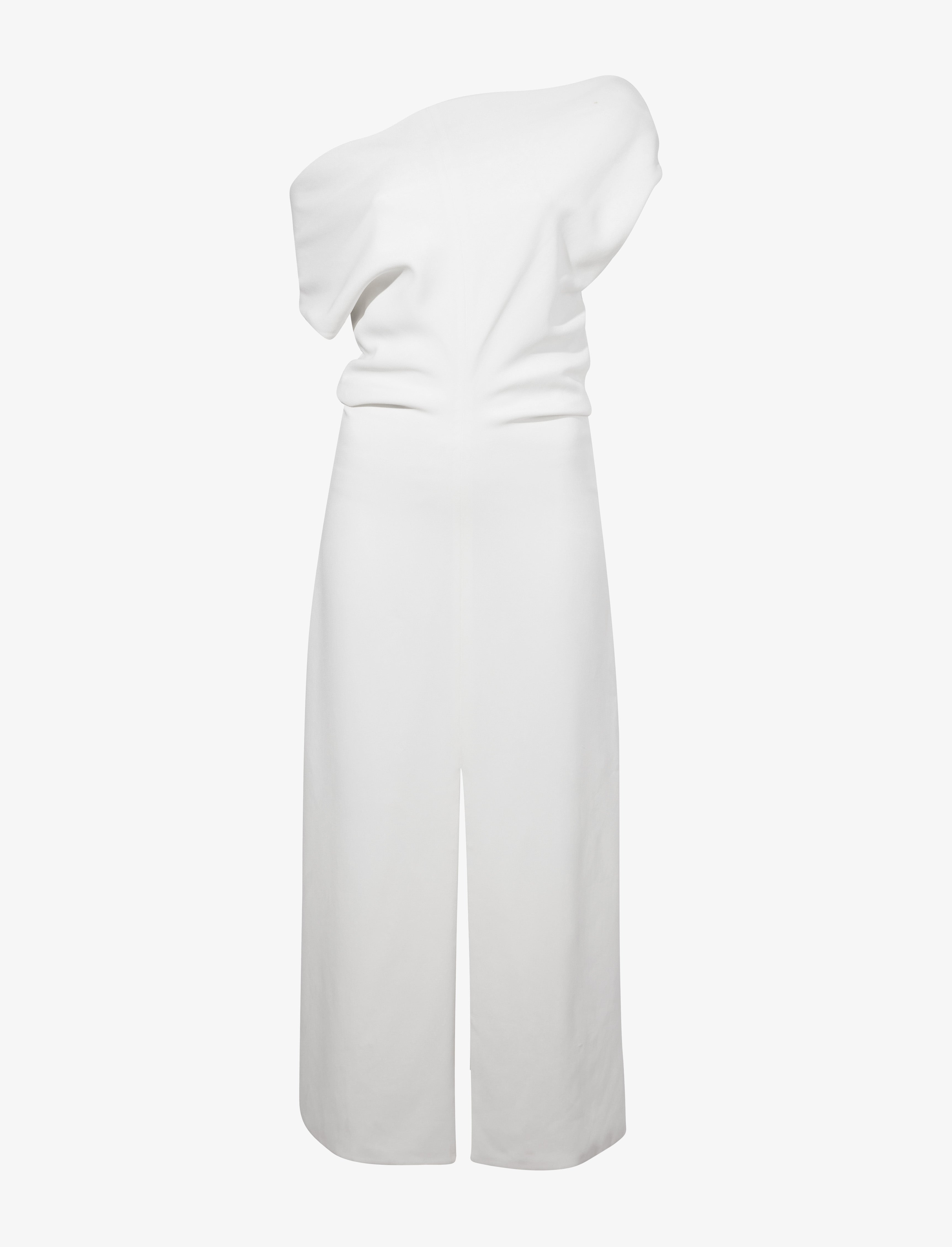 Rosa Dress in Matte Double Crepe - White