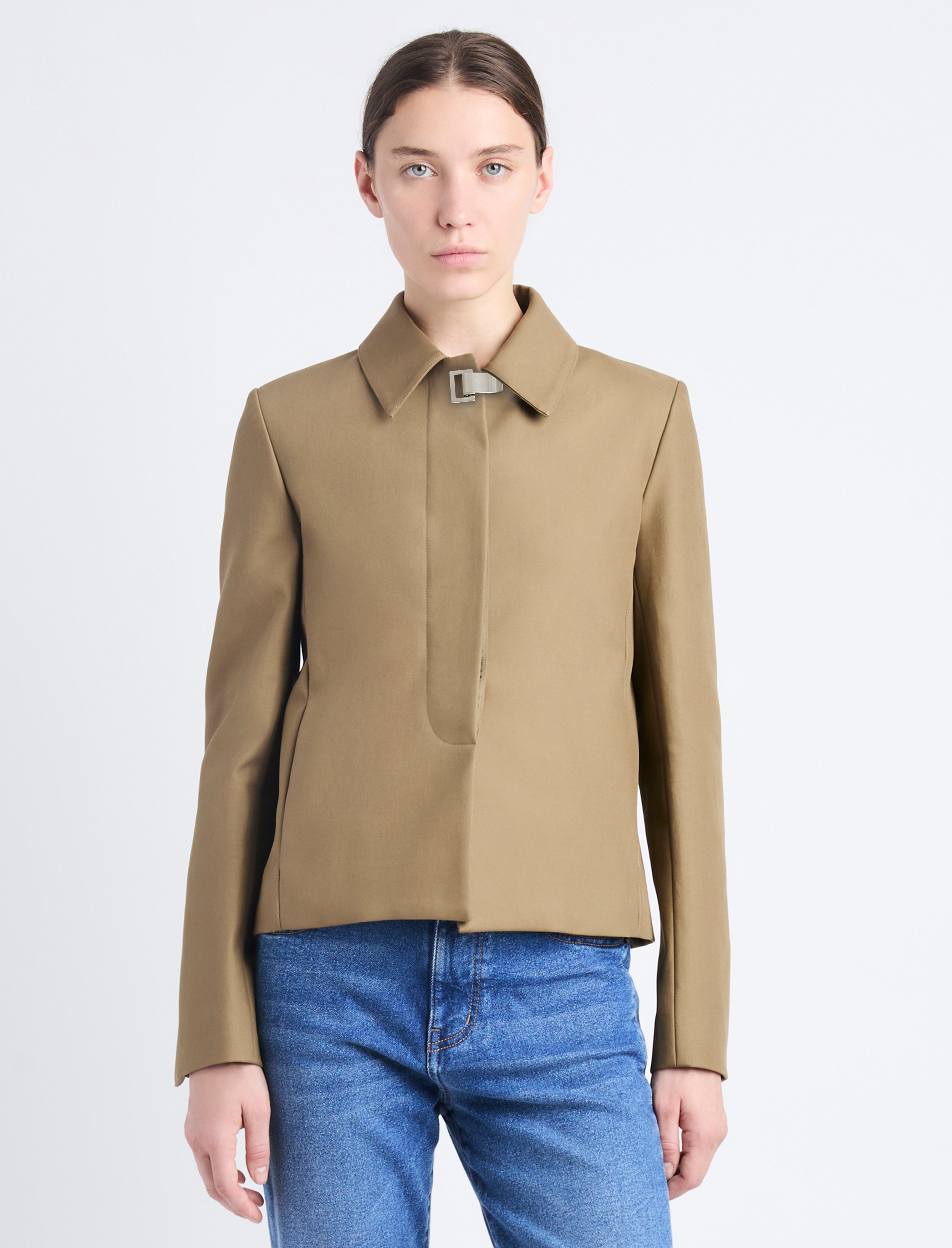 Lana Jacket in Eco Cotton Twill Drab