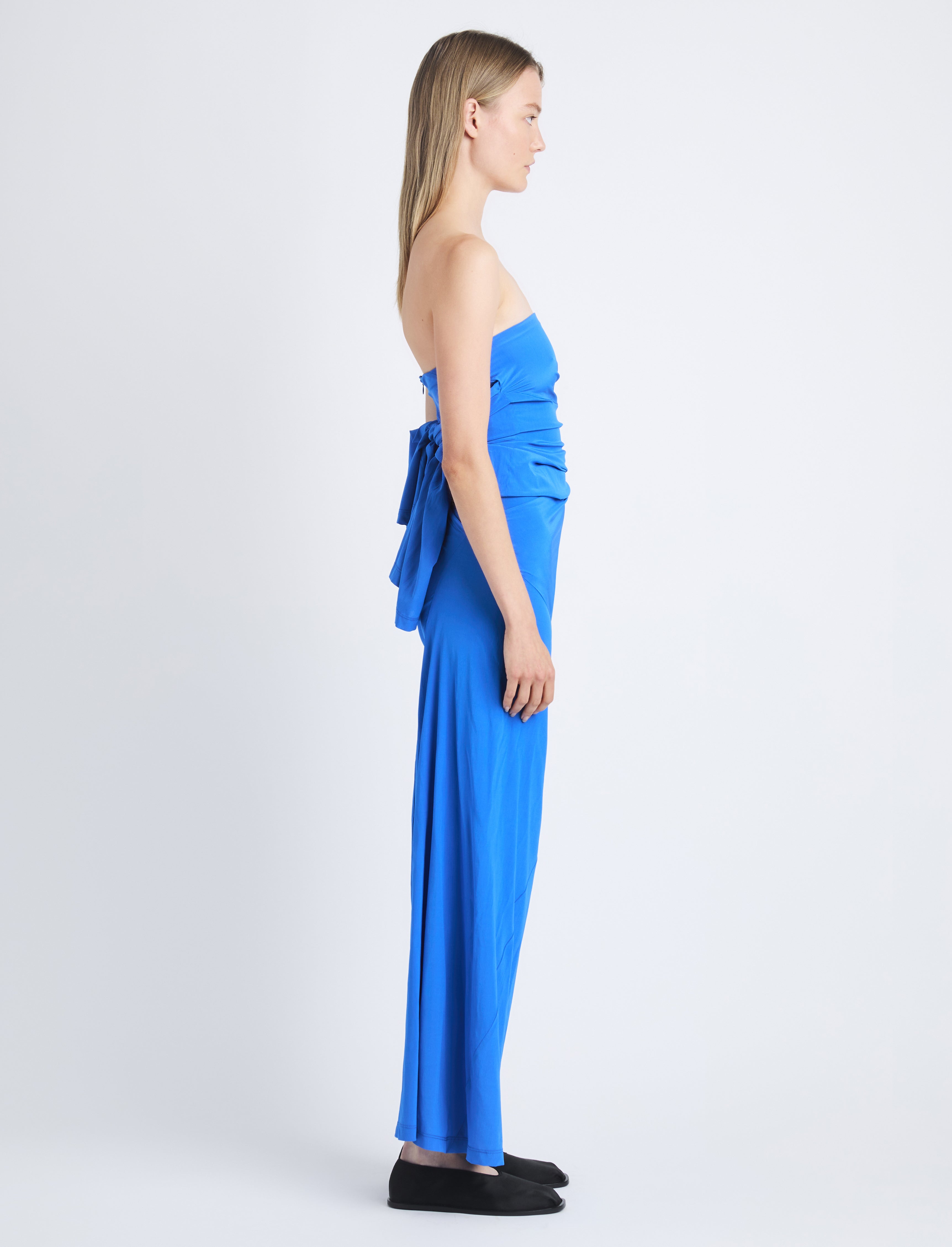Odette Strapless Dress in Silk Viscose – Proenza Schouler