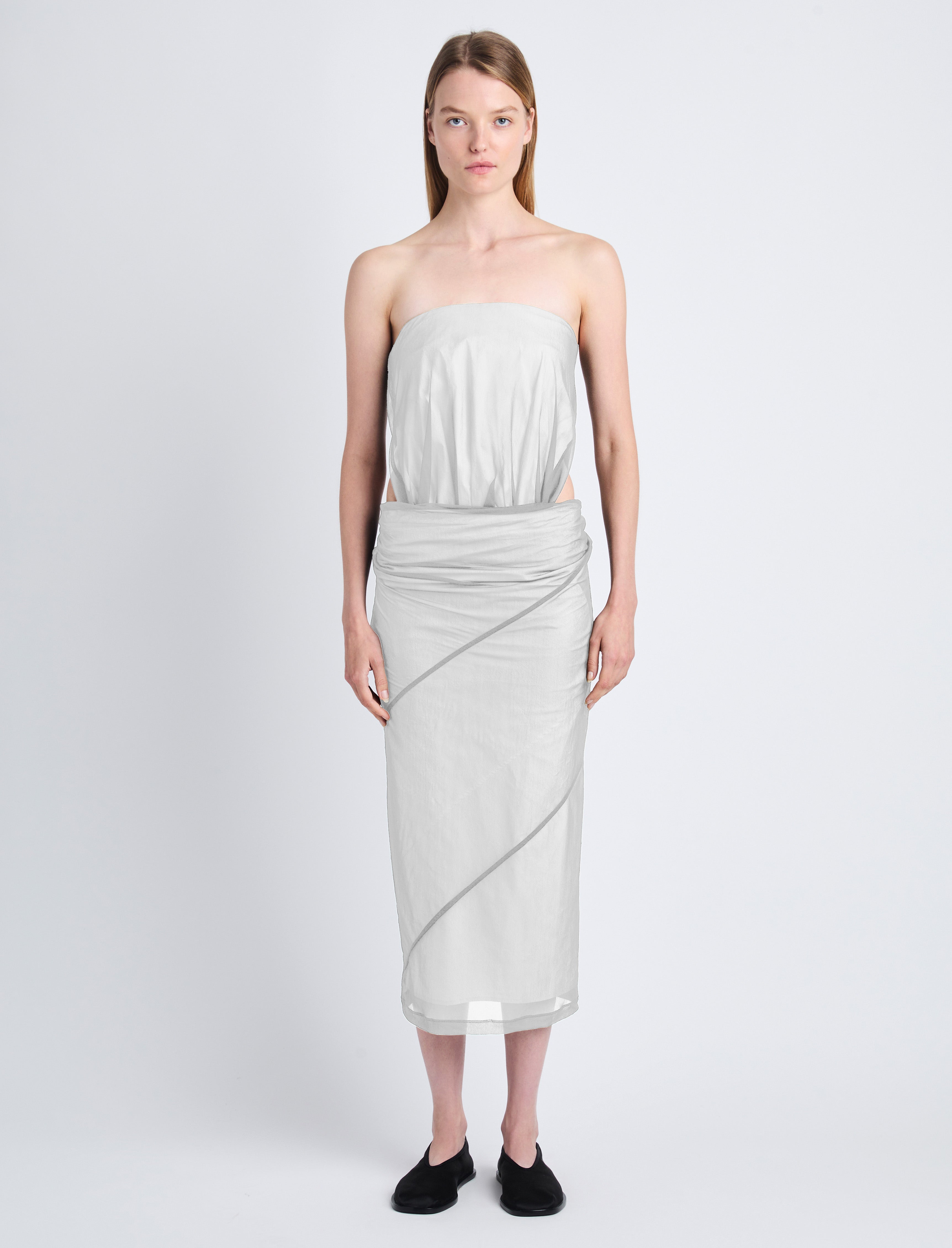 Gwen Strapless Dress in Silk Nylon Proenza Schouler