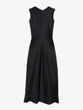 Flat image of Ella Dress in Matte Satin in black