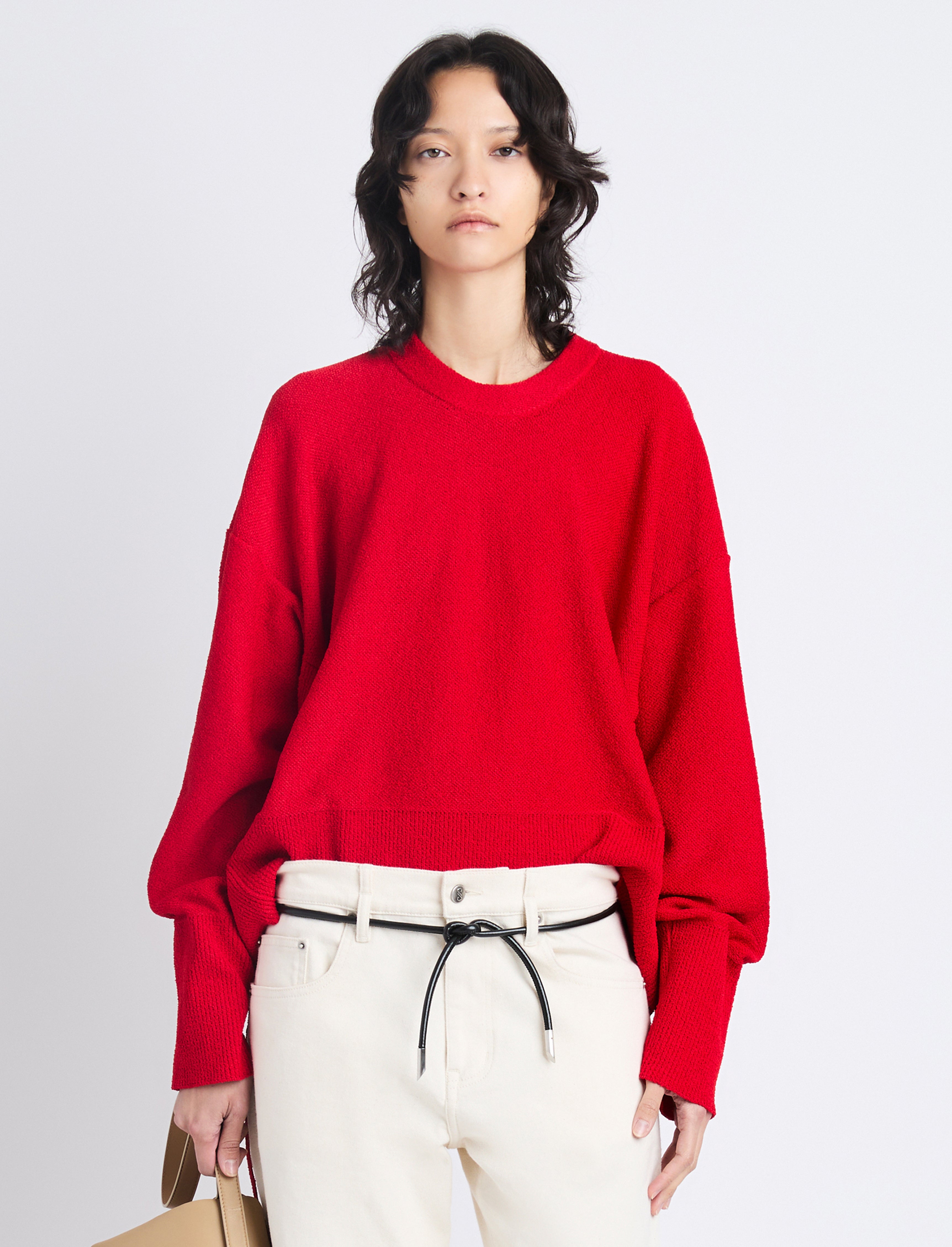 Amy Sweater in Viscose Boucle Proenza Schouler