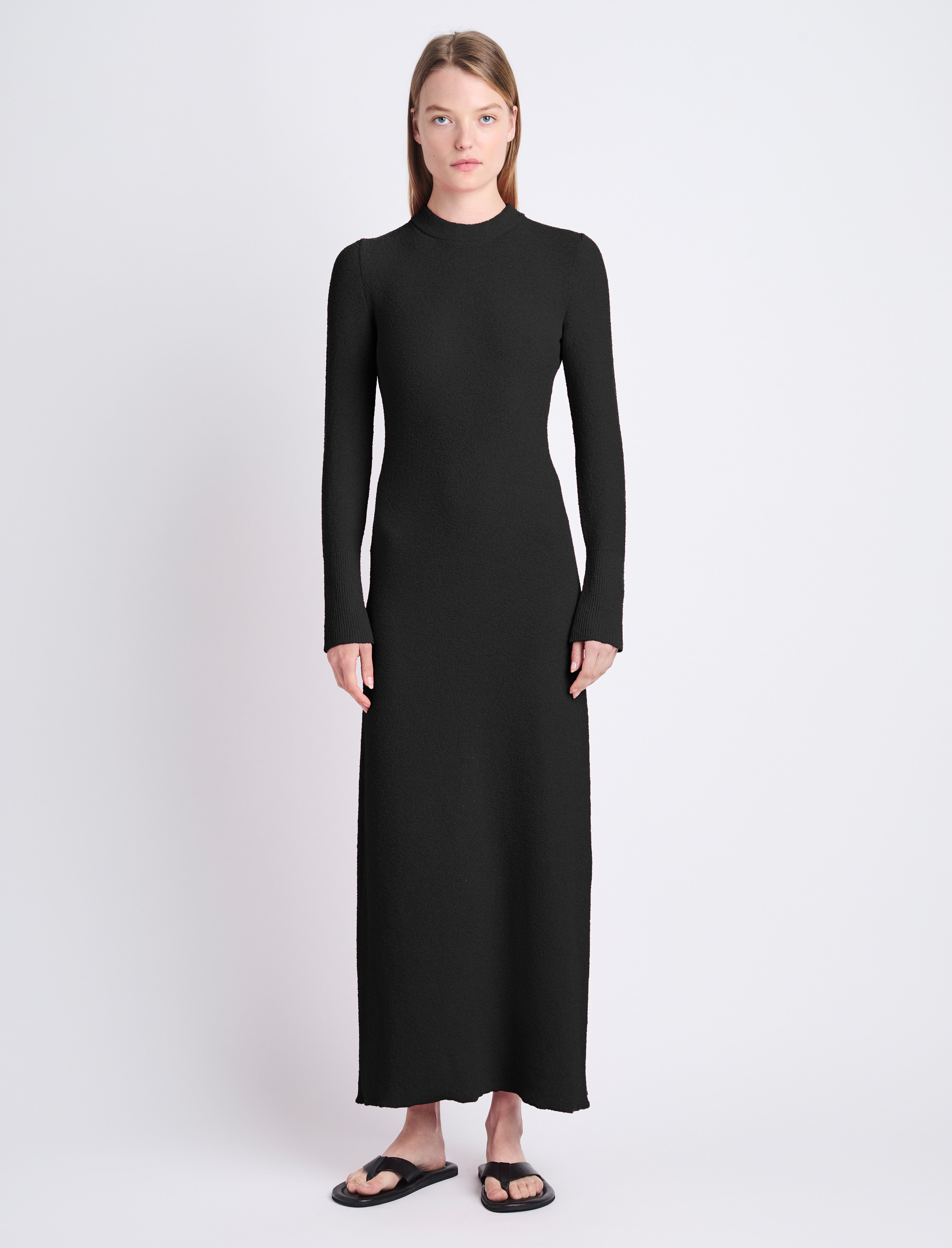 Proenza Schouler White Label cut-out detail V-neck knitted dress - Black