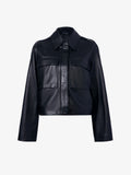 Flat image of Dylan Jacket in Glossy Leather in black