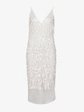 Flat image of Irene Dress in Resin Embroidered Organza in white