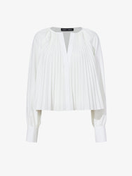 Still Life image of Monica Top In Compact Poplin in WHITE