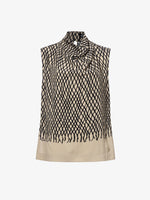 Still Life image of Valerie Top in Printed Viscose Crepe in BRONZE MULTI